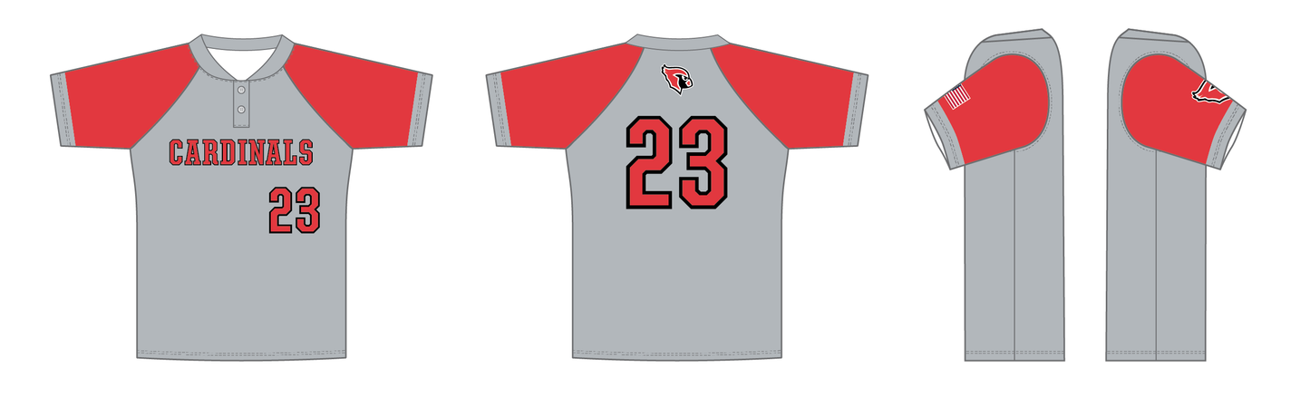 Custom Baseball Select Two Button Raglan Jersey