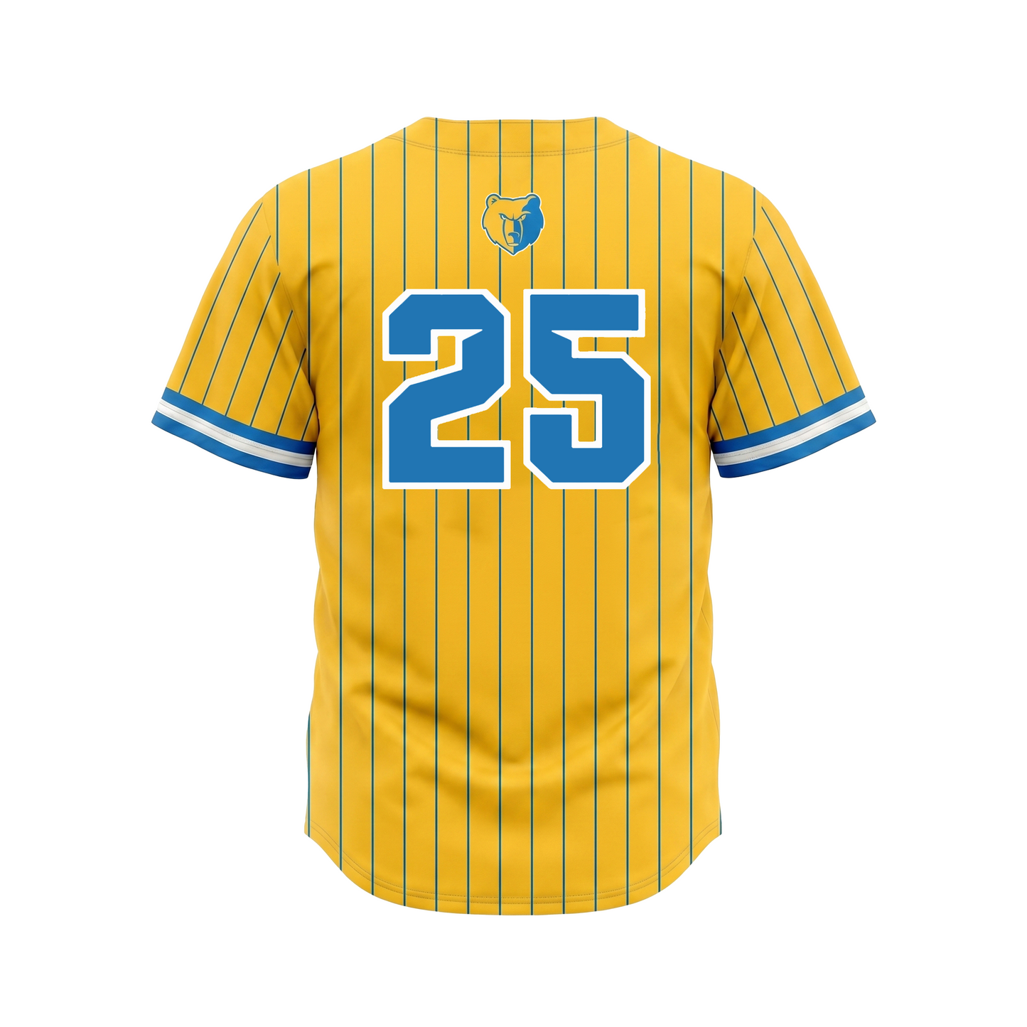 Custom Baseball Pro Full Button Set-In Jersey Back