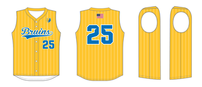 Custom Baseball Pro Full Button Sleeveless Jersey