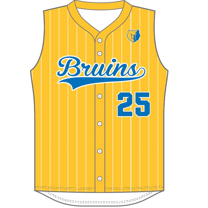 Custom Baseball Pro Full Button Sleeveless Jersey