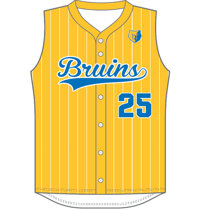 Custom Baseball Pro Full Button Sleeveless Jersey