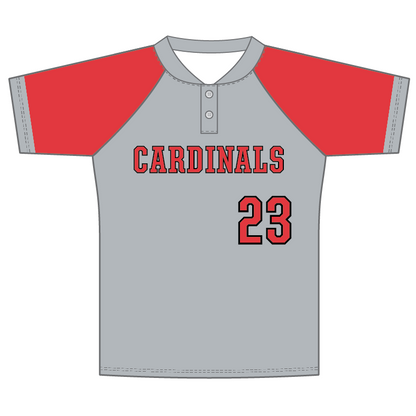 Custom Baseball Select Two Button Raglan Jersey