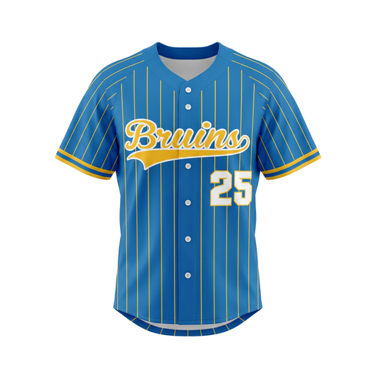 Custom Baseball Pro Full Button Raglan Jersey Front
