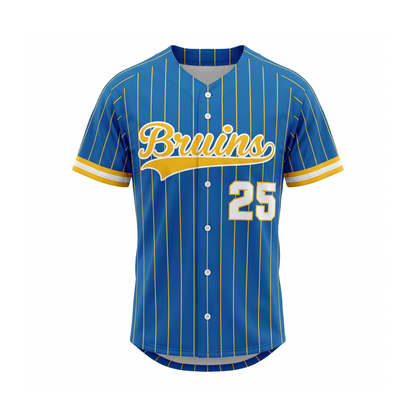 Custom Baseball Pro Full Button Raglan Jersey Front