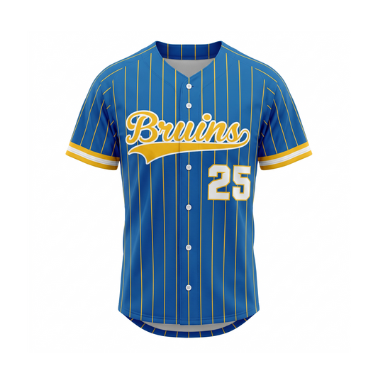 Custom Baseball Pro Full Button Raglan Jersey Front