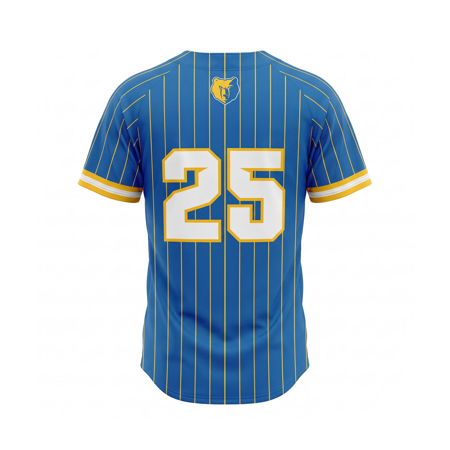 Custom Baseball Pro Full Button Raglan Jersey Back