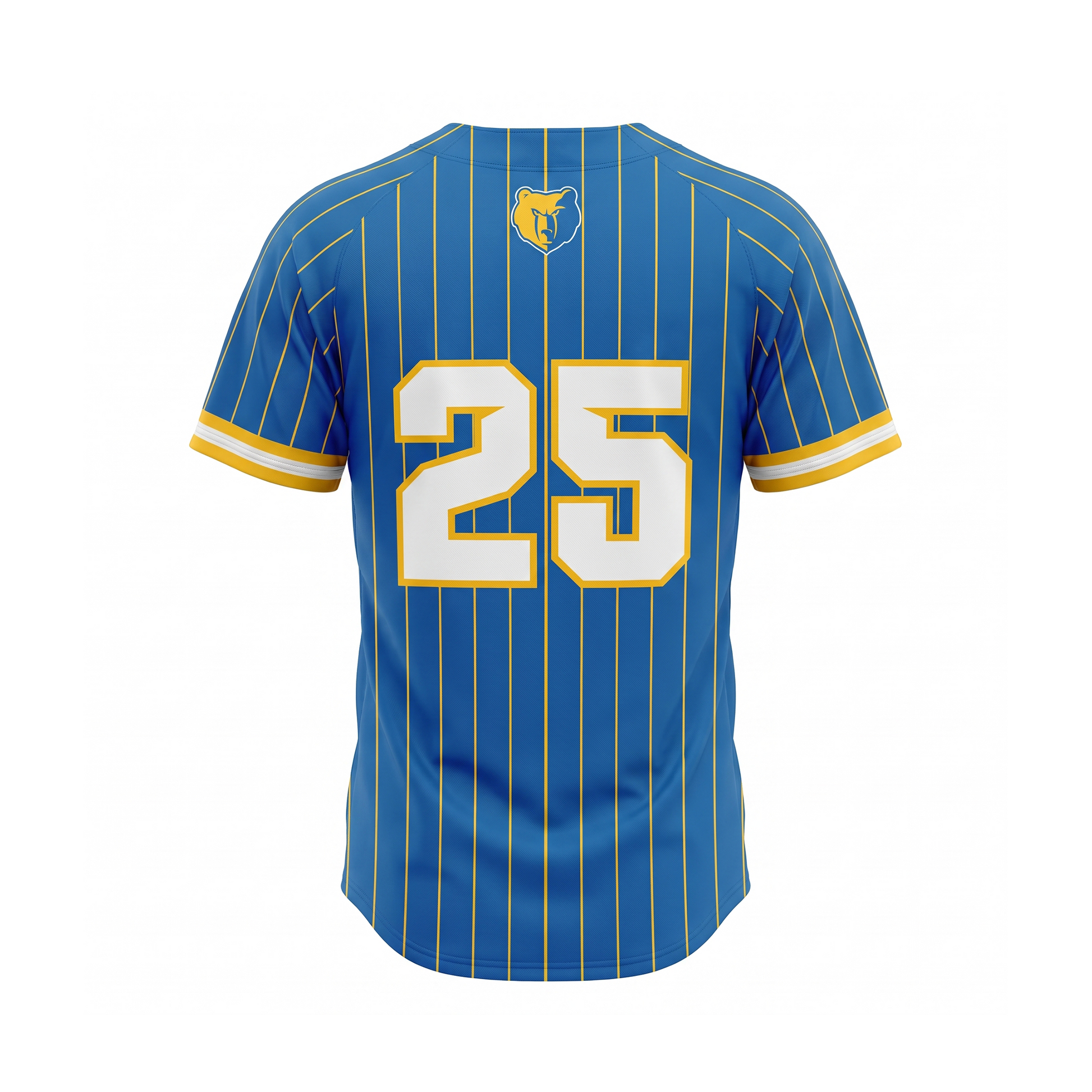 Custom Baseball Pro Full Button Raglan Jersey Back