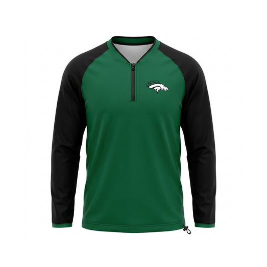 Custom Baseball Pro Raglan Long Sleeve Cage Jacket Front
