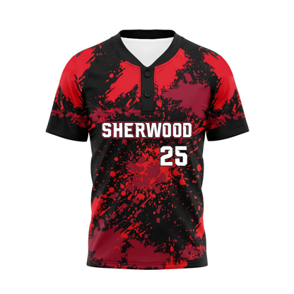 Custom Baseball Select Two Button Raglan Jersey Front