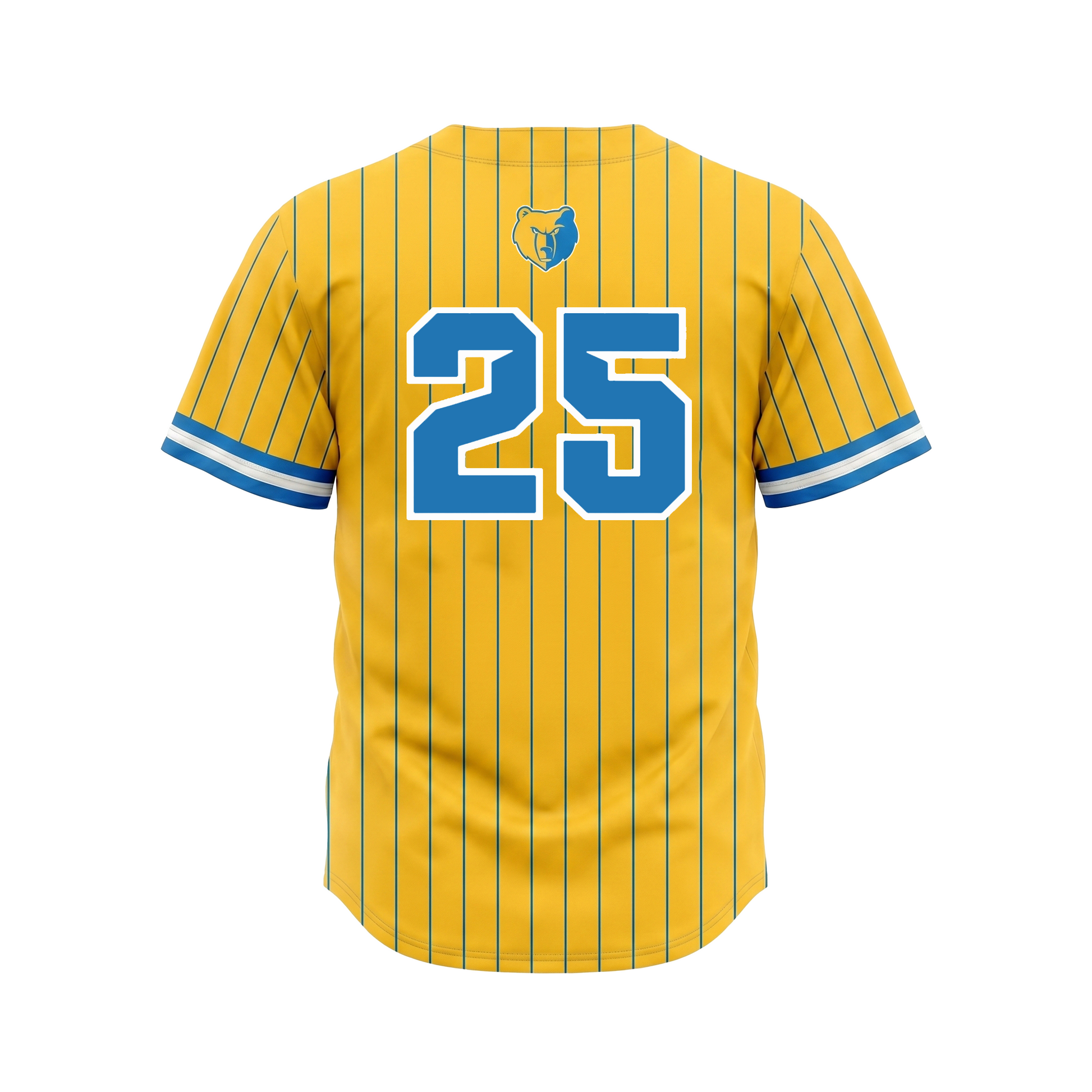 Custom Baseball Pro Full Button Set-In Jersey Back