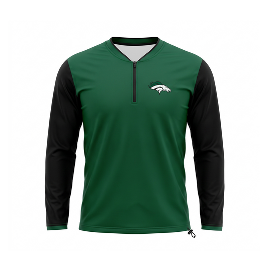 Custom Baseball Pro Set-In Long Sleeve Cage Jacket Front
