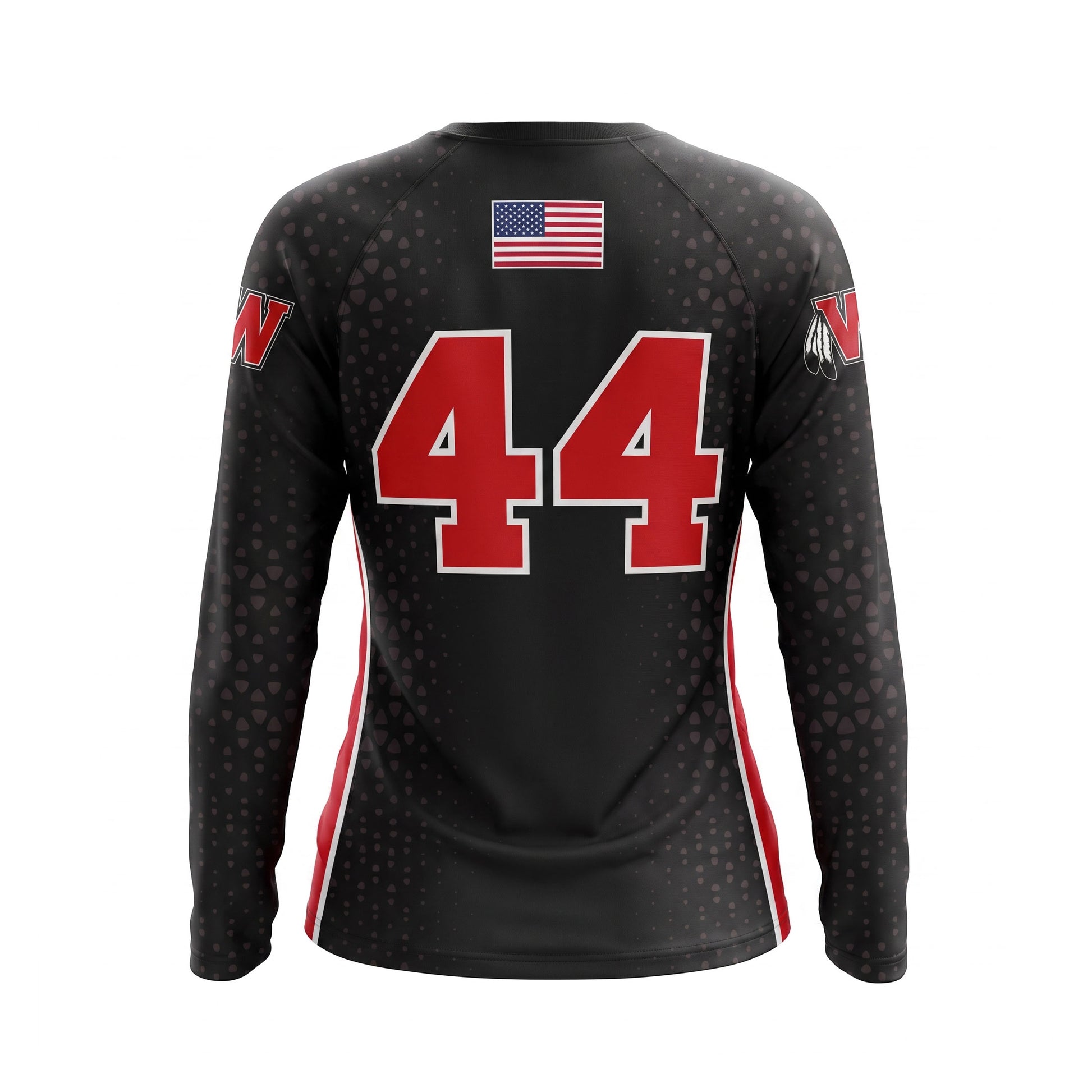Custom Volleyball Pro Long Sleeve Jersey Back