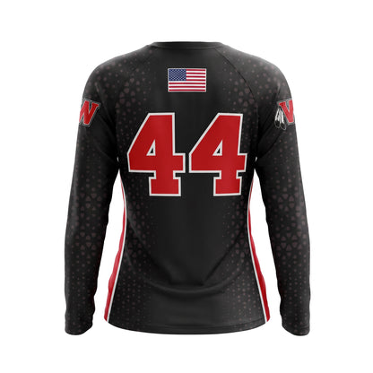 Custom Volleyball Pro Long Sleeve Jersey Back